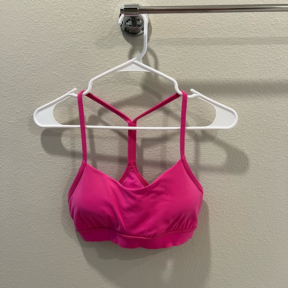 Lululemon flow y sports bra- sonic pink